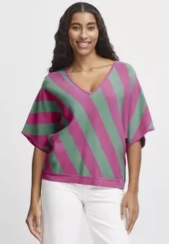 Вязаный свитер MIRAN VNECK b.young, цвет super pink mix