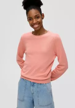 Вязаный свитер MIT DOBBY STRUKTUR QS, цвет pfirsich