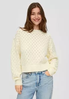 Вязаный свитер MIT MUSTER QS, цвет natur