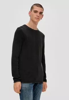 Вязаный свитер MIT MUSTERSTRUKTUR QS, цвет schwarz