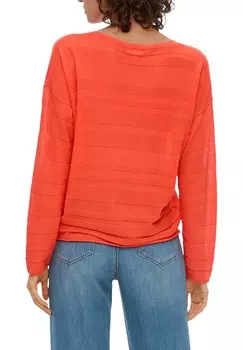 Вязаный свитер MIT MUSTERSTRUKTUR s.Oliver, оранжевый