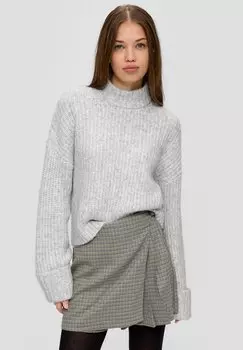 Вязаный свитер MIT ROLLKRAGEN QS, цвет grau meliert