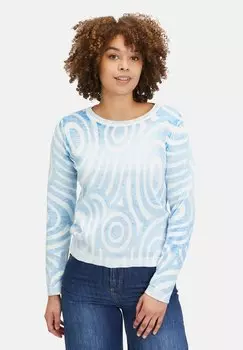 Вязаный свитер MIT RUNDHALSAUSSCHNITT Cartoon, цвет blau wei