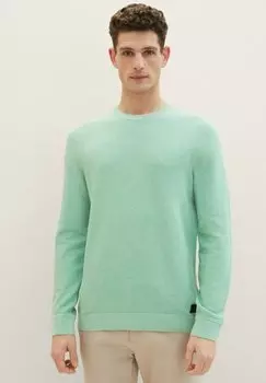 Вязаный свитер MIT STRUKTUR TOM TAILOR, цвет soft jade melange