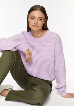 Вязаный свитер MIT STRUKTURDETAILS s.Oliver, фиолетовый