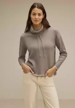 Вязаный свитер MIT TUNNELZUGBAND Street One, цвет braun