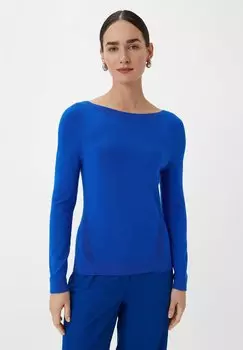 Вязаный свитер MIT U-BOOT-AUSSCHNITT comma, цвет ozeanblau