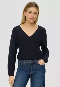 Вязаный свитер MIT V-AUSSCHNITT s.Oliver, цвет navy
