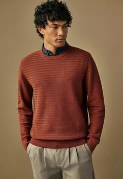 Вязаный свитер MOCK CREW Next, цвет rust brown
