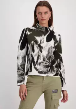 Вязаный свитер Монари, с рукавами реглан Monari, цвет Green Tea Gemustert