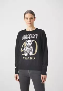 Вязаный свитер MOSCHINO, цвет fantasy black