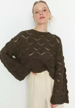 Вязаный свитер NA CO DZIE Trendyol, цвет mink