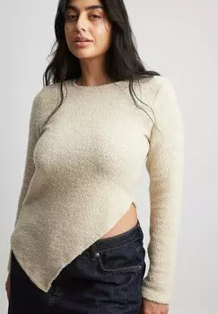 Вязаный свитер NA-KD, белый