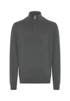 Вязаный свитер на короткой молнии POLO SYLT, цвет Magnet Melange