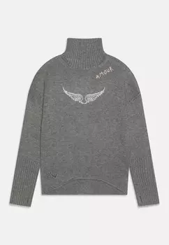 Вязаный свитер NECK JUMPER Zadig & Voltaire, серый