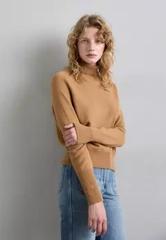 Вязаный свитер NECK Victoria Beckham, коньяк