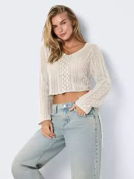 Вязаный свитер Noisy may, кремовый