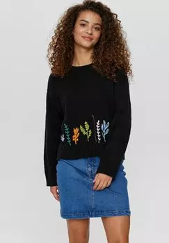 Вязаный свитер NUANINE Nmph, цвет caviar