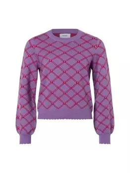 Вязаный свитер нубир Nmph, сиреневый