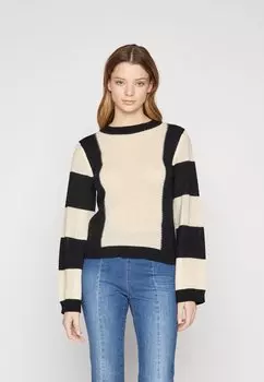Вязаный свитер OBJONI Object, цвет black