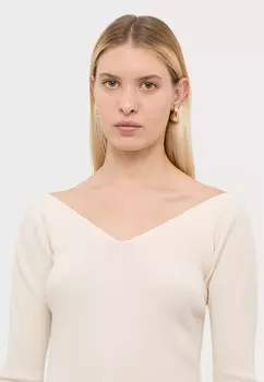 Вязаный свитер OCEANO WEEKEND MaxMara, кремовый