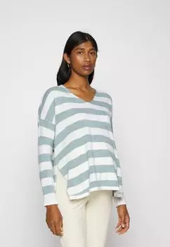 Вязаный свитер OLMAMALIA V-NECK ONLY MATERNITY, цвет blue surf/cloud dancer