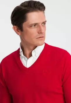 Вязаный свитер Ombre, красный