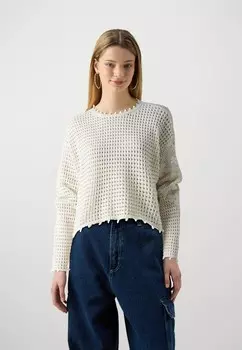 Вязаный свитер ONLANJOLIE LIFE CROP ONLY, кремовый