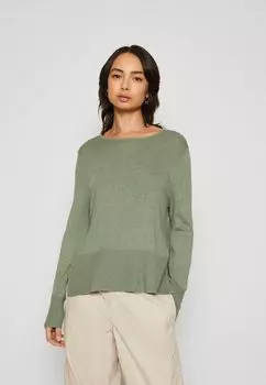 Вязаный свитер ONLJULIE LIFE LOOSE O NECK ONLY Petite, цвет hedge green melange