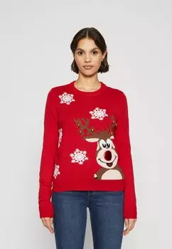 Вязаный свитер ONLXMAS BELL ONLY Petite, цвет high risk red