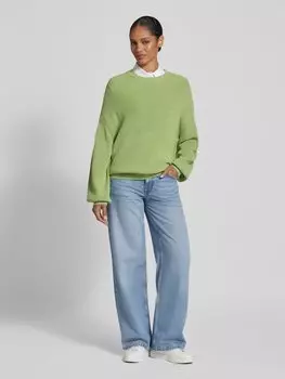 Вязаный свитер оверсайз с круглым вырезом, модель «Acentia» MSCH Copenhagen, светло-зеленый