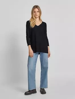 Вязаный свитер оверсайз с V-образным вырезом comma