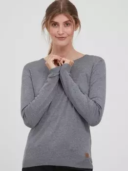 Вязаный свитер окседда Oxmo, серый