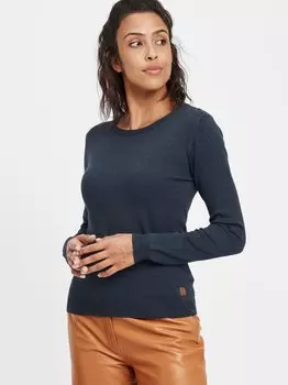 Вязаный свитер окседда Oxmo, синий