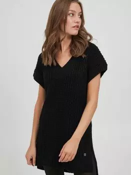 Вязаный свитер окслин Oxmo, черный