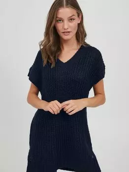 Вязаный свитер окслин Oxmo, синий