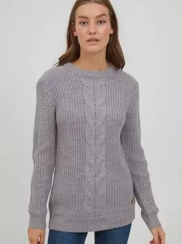 Вязаный свитер окснатася Oxmo, серый