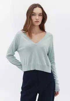 Вязаный свитер OXXO, цвет aqua gray