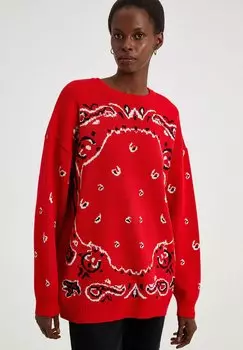 Вязаный свитер PATTERNED Touch Priv, красный