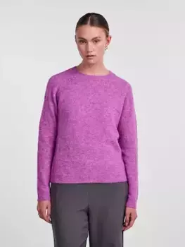 Вязаный свитер "PCJULIANA LS O-NECK KNIT NOOS BC" Pieces, цвет Radiant Orchid
