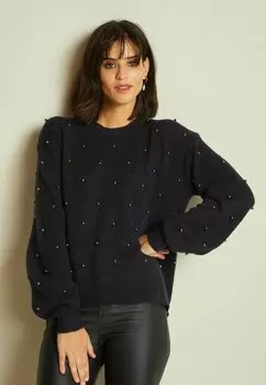 Вязаный свитер PEARL EMBELLISHED Next, цвет navy blue