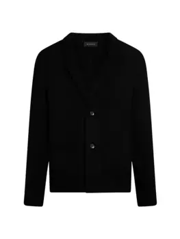 Вязаный свитер-пиджак Bugatchi, цвет caviar