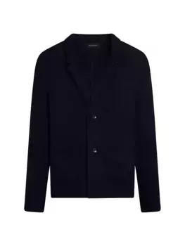 Вязаный свитер-пиджак Bugatchi, темно-синий