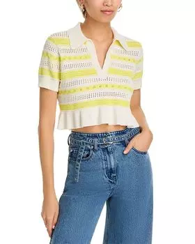 Вязаный свитер-поло Elvire Cinq Sept, мультиколор