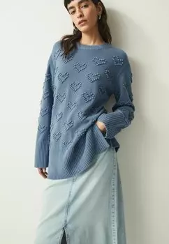 Вязаный свитер POM HEART Next, цвет blue