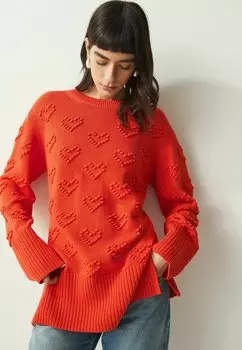 Вязаный свитер POM HEART Next, цвет red