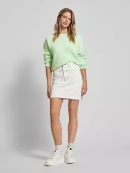 Вязаный свитер прямого кроя с круглым вырезом, модель «OlIVIA» Colourful Rebel, мятный