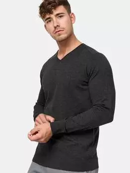 Вязаный свитер пучок Indicode, серый