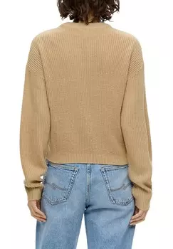 Вязаный свитер PULLOVER QS, охра