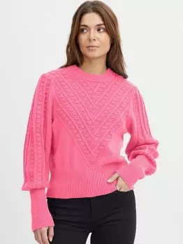 Вязаный свитер пзамы Pulz Jeans, розовый